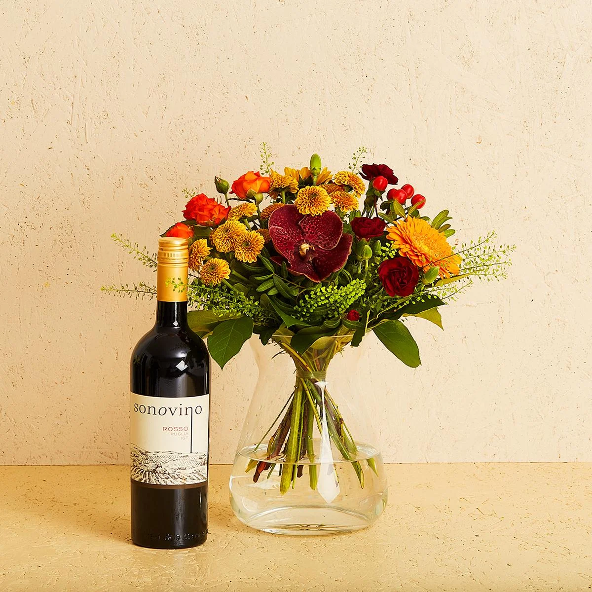 Den varme med Sonovino, Negroamaro & Primitivo Rosso